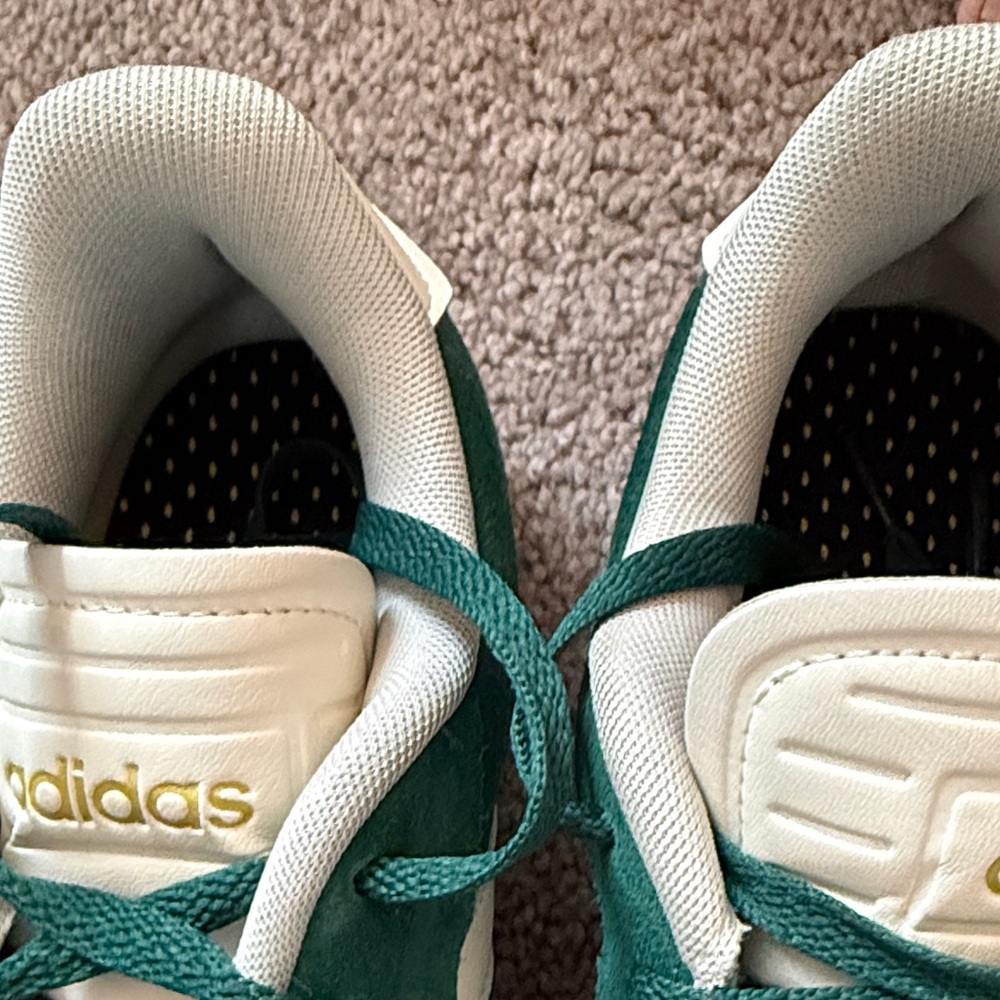 Adidas Women’s Forest Green and Cream Sneakers - Picture 8 of 9